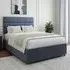 Milan Double Divan Base with 2 Drawers - Midnight, Linen