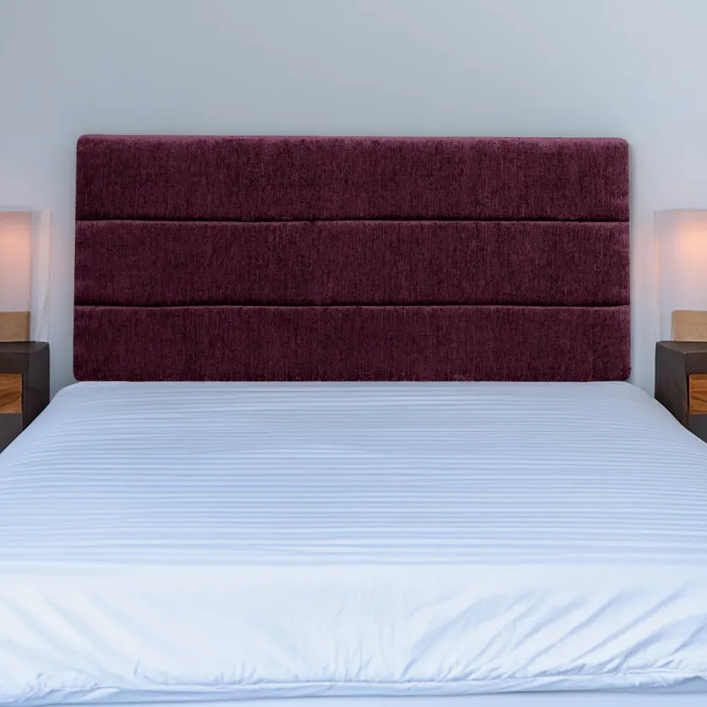 Milan Double Headboard - Purple, Chenille