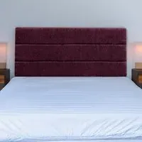 Milan King Size Headboard - Aubergine, Chenille