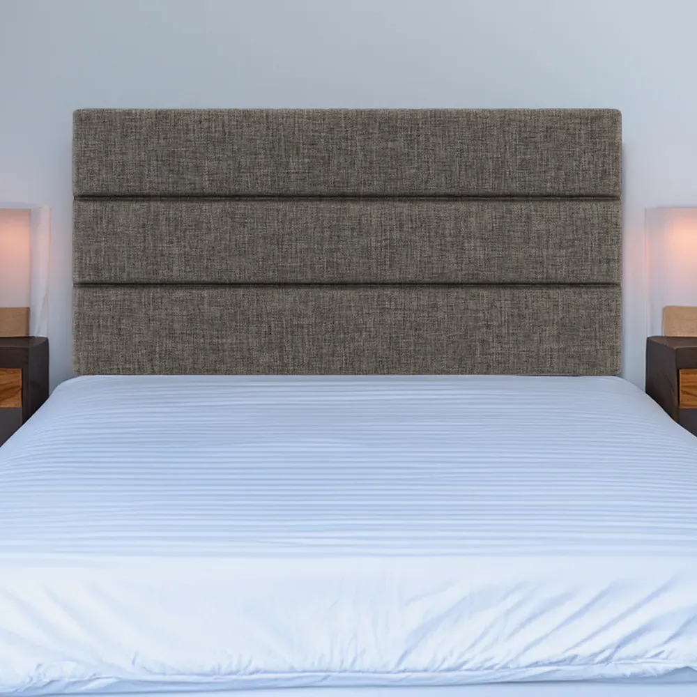 Milan King Size Headboard - Grey, Linen
