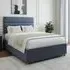 Milan Single Divan Base - Blue, Linen
