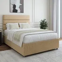 Milan Single Divan Base - Cream, Linen