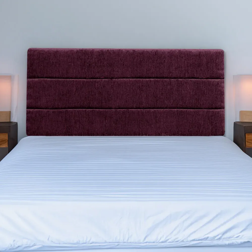 Milan Single Headboard - Aubergine, Chenille image