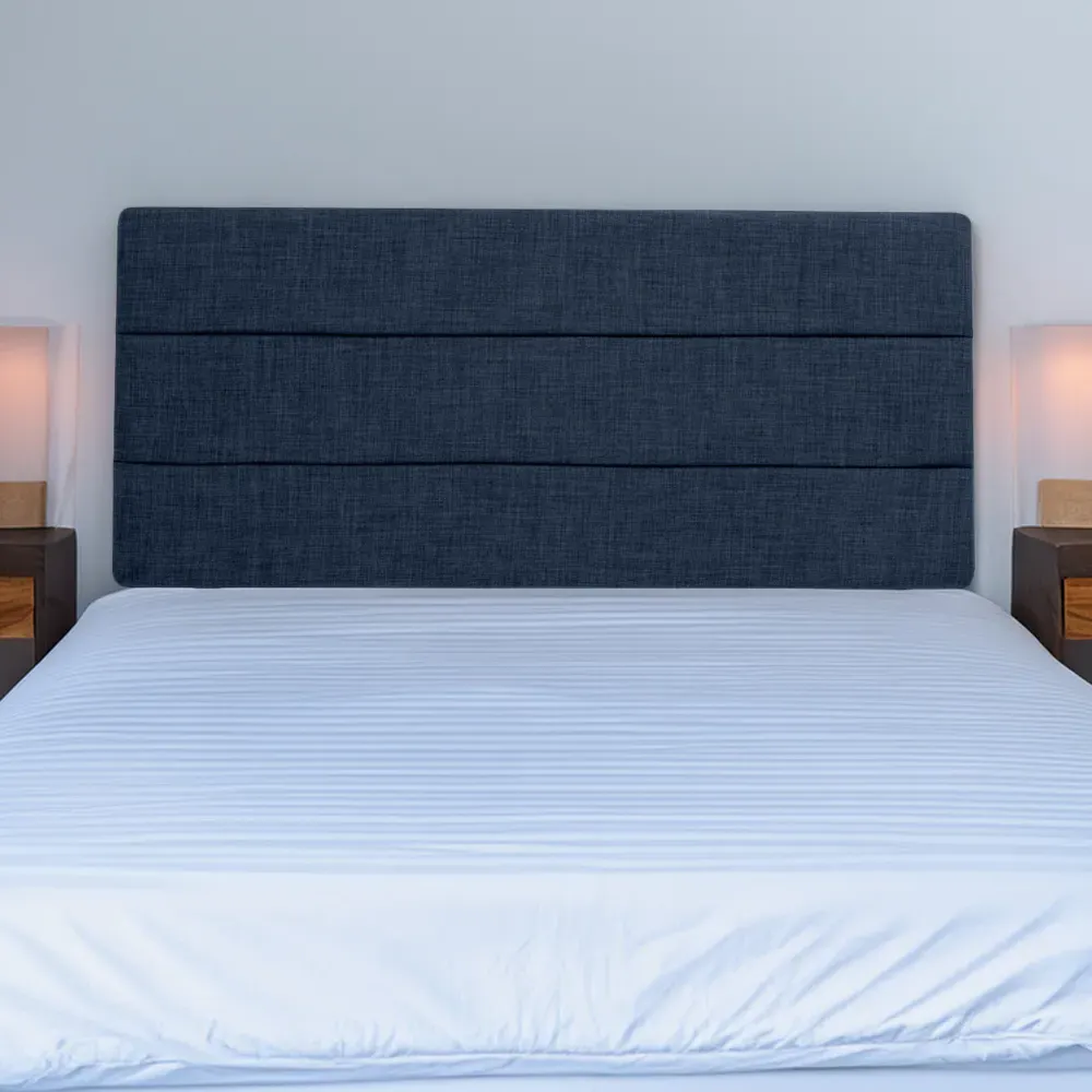 Milan Single Headboard - Blue, Linen image