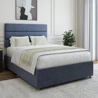 Milan Small Double Divan Base - Midnight, Linen
