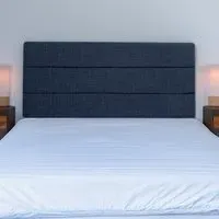 Milan Small Double Headboard - Blue, Linen