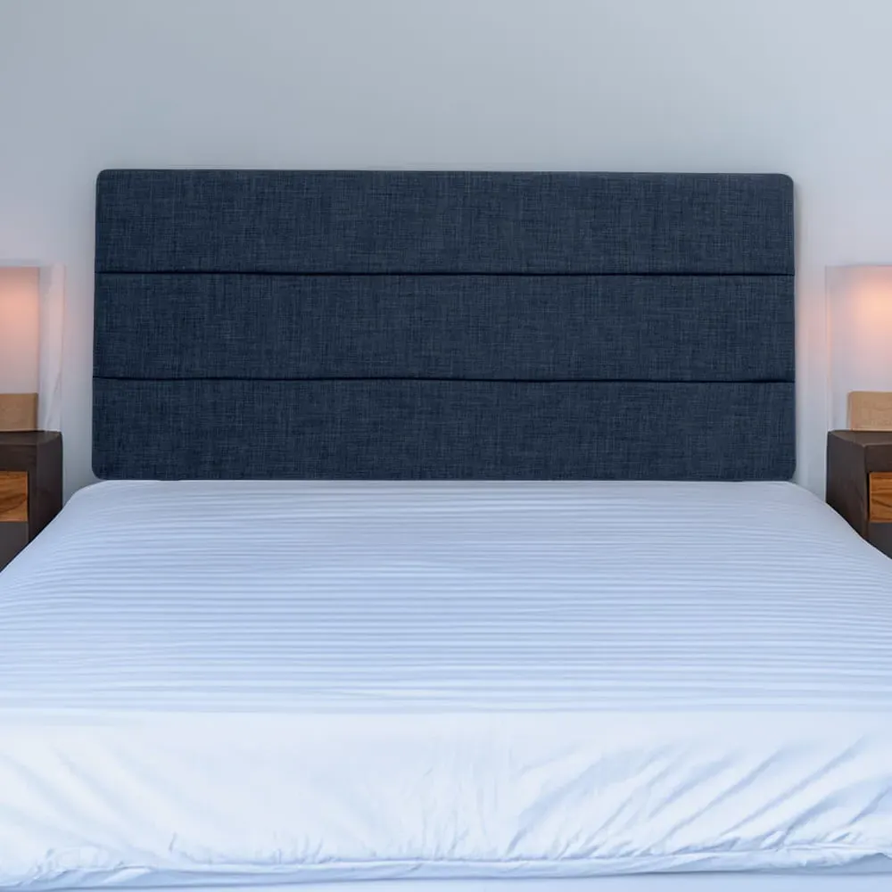 Milan Small Double Headboard - Blue, Linen