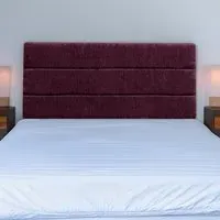 Milan Small Double Headboard - Purple, Chenille