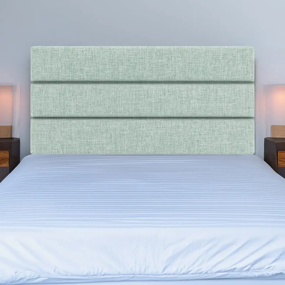 Milan Super King Size Headboard - Blue, Linen
