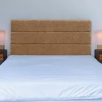 Milan Super King Size Headboard - Cream, Chenille