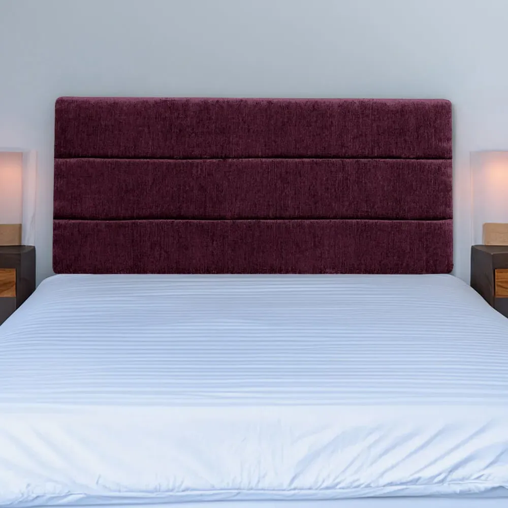 Milan Super King Size Headboard - Purple, Chenille