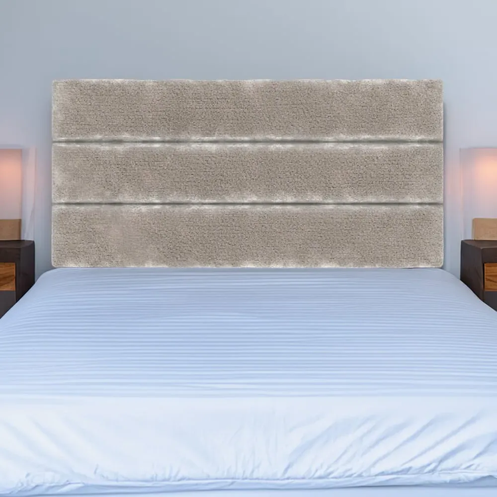 Milan Super King Size Headboard - Silver, Chenille
