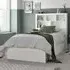 Oscar Single Bookcase Ottoman Storage Bed - White