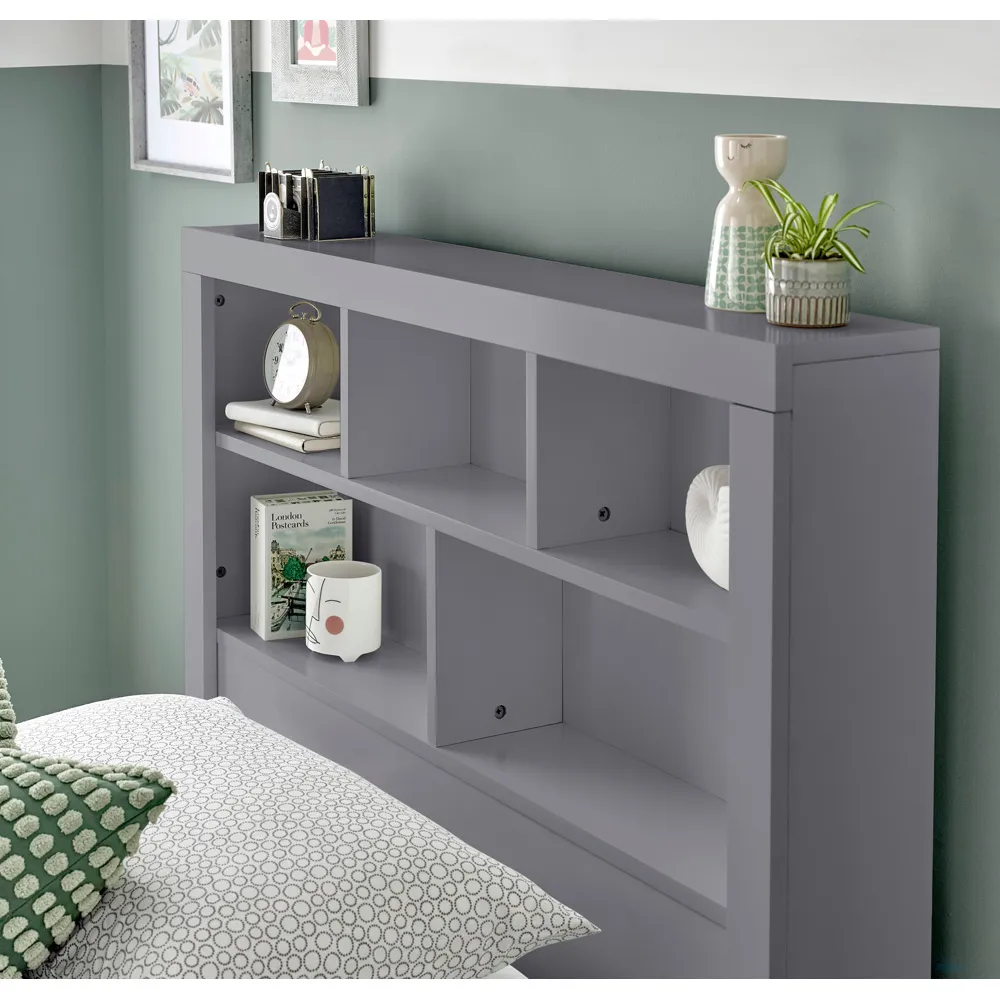 Oscar Wooden Ottoman Bed with Storage - Grey