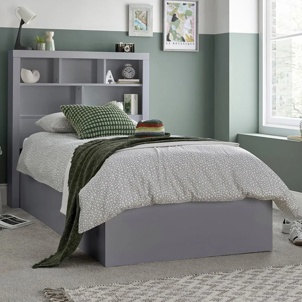 Oscar Wooden Ottoman Bed with Storage - Grey image