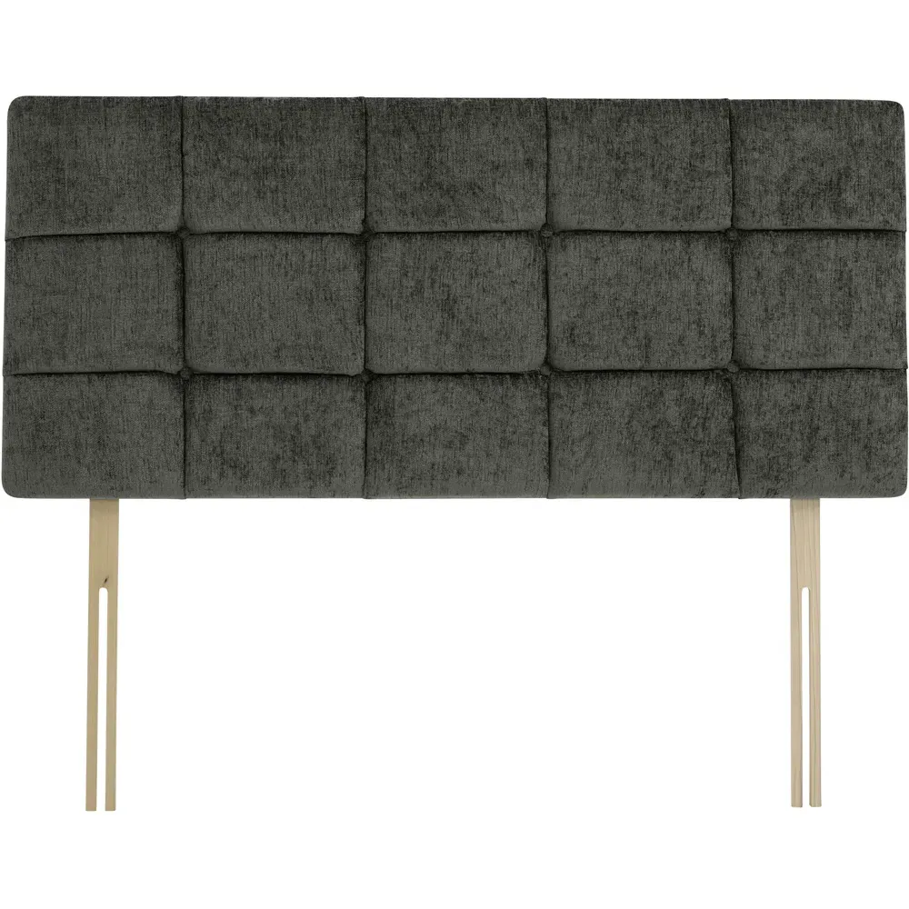 Pearl Double Squared Headboard - Grey, Chenille
