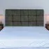 Pearl Double Squared Headboard - Grey, Chenille