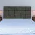 Pearl King Size Squared Headboard - Grey, Chenille