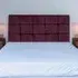 Pearl King Size Squared Headboard - Purple, Chenille