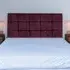 Pearl Super King Size Squared Headboard - Purple, Chenille