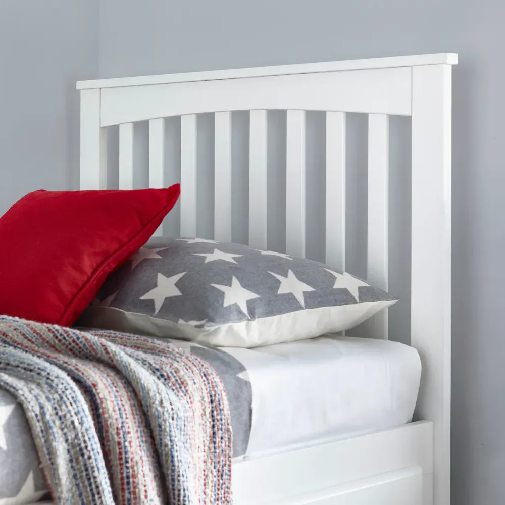 Quest 3 Drawer Bed Frame - White, Rubberwood