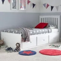 Quest 3 Drawer Bed Frame with Pocket Mattress - White