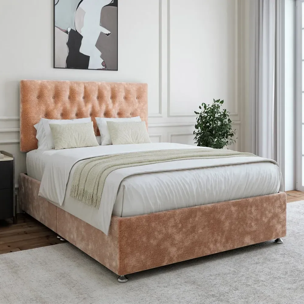 Single Divan Base - Cream, Chenille image