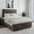 Single Divan Base with 2 Drawers and Valencia Headboard - Grey, Chenille