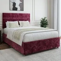 Single Divan Base with Milan Headboard - Purple, Chenille
