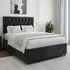 Single Divan Base with Storage and Headboard - Black, Linen