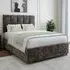Single Divan Base with Storage - Grey, Chenille