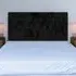 Single Lona Buttoned Headboard - Black, Velvet