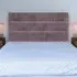 Single Naples Velvet Milan Lined Headboard - Mauve