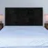 Single Naples Velvet Valencia Plain Headboard - Black