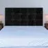 Single Pearl Squared Headboard - Black, Naples Velvet