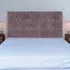 Single Pearl Squared Headboard - Brown, Naples Velvet