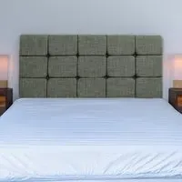 Single Pearl Squared Headboard - Charcoal, Linen