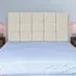 Single Pearl Squared Headboard - Cream, Naples Velvet