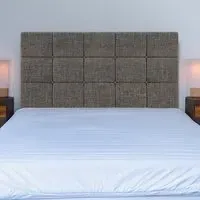Single Pearl Squared Headboard - Grey, Linen
