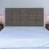 Single Pearl Squared Headboard - Grey, Linen