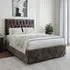 Small Double Divan Base with Lona Headboard - Charcoal, Chenille