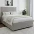 Small Double Divan Base with Milan Headboard - Grey, Velvet