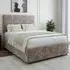 Small Double Divan Base with Milan Headboard - Silver, Chenille