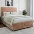 Small Double Divan Base with Milan Headboard with Storage - Cream, Chenille