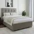 Small Double Divan Base with Storage - Grey, Linen