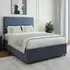 Small Double Divan Base with Valencia Headboard - Blue, Linen