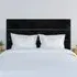 Small Double Naples Velvet Milan Lined Headboard - Black