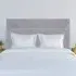 Small Double Naples Velvet Milan Lined Headboard - Grey