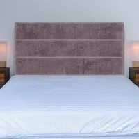 Small Double Naples Velvet Milan Lined Headboard - Mauve