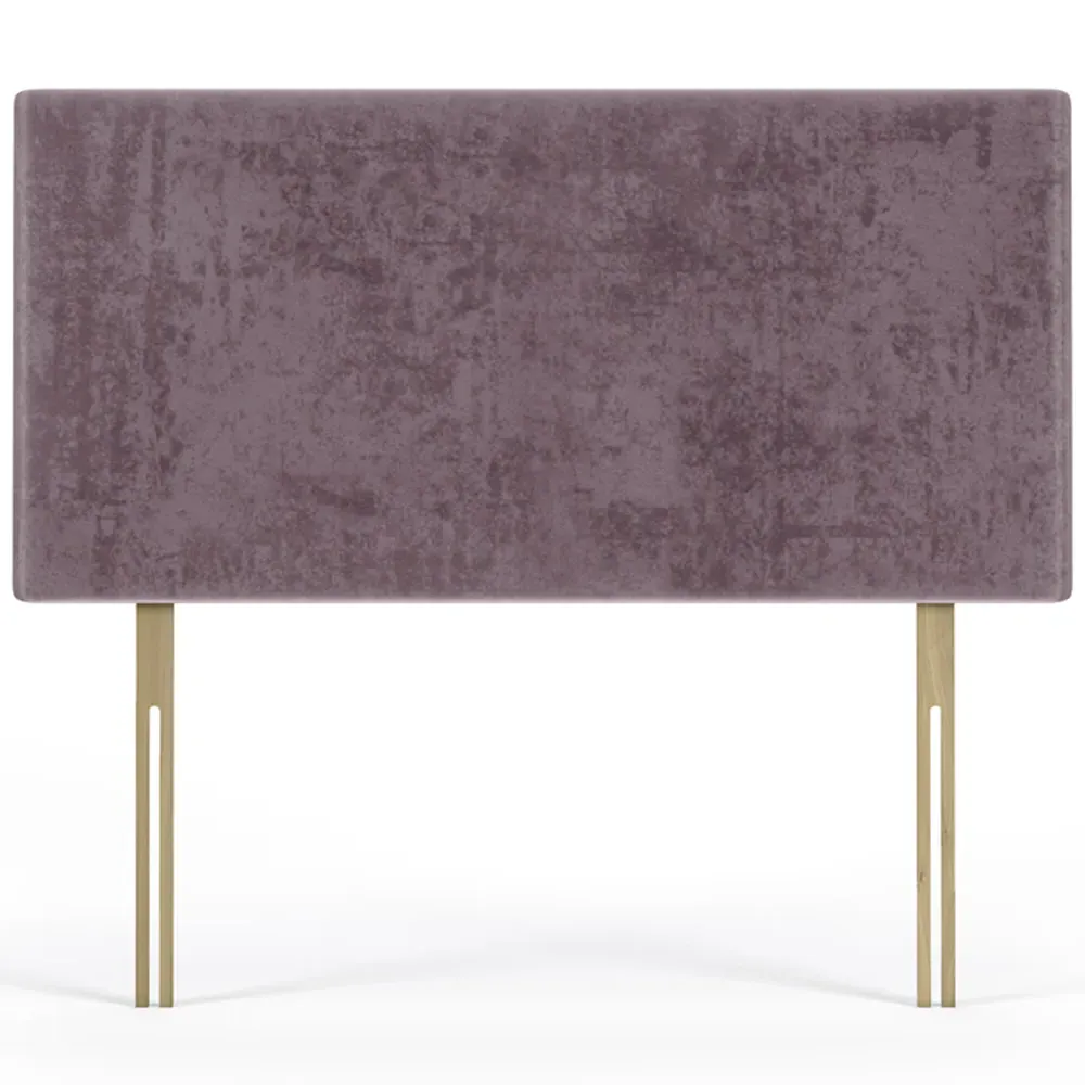 Small Double Naples Velvet Valencia Plain Headboard - Brown